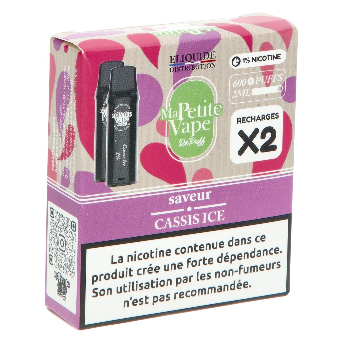 Cartouche Ma Petite Vape RePuff Cassis Ice 600 Puffs