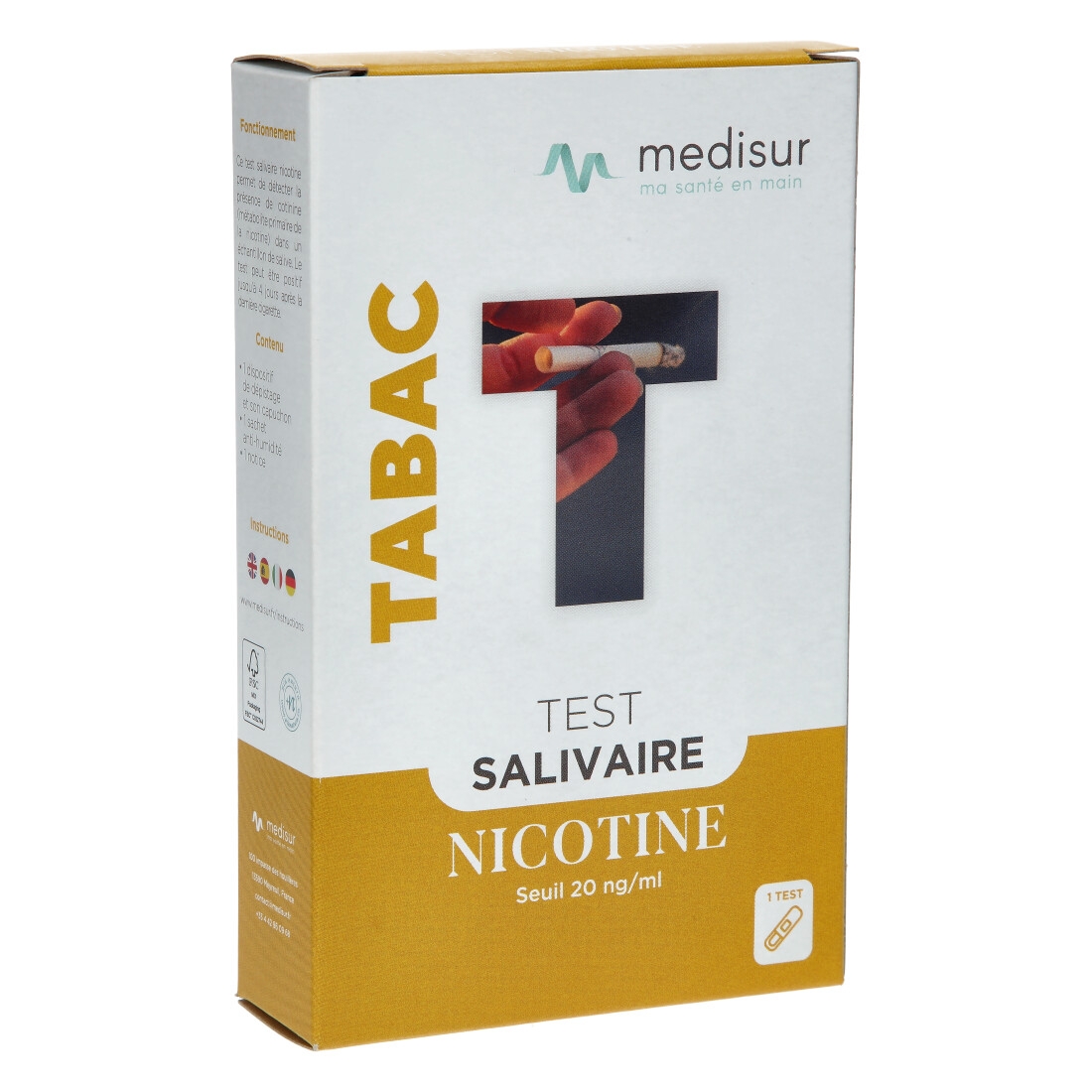 Dépistage salivaire THC NARCOCHECK - My Pharmacie Box