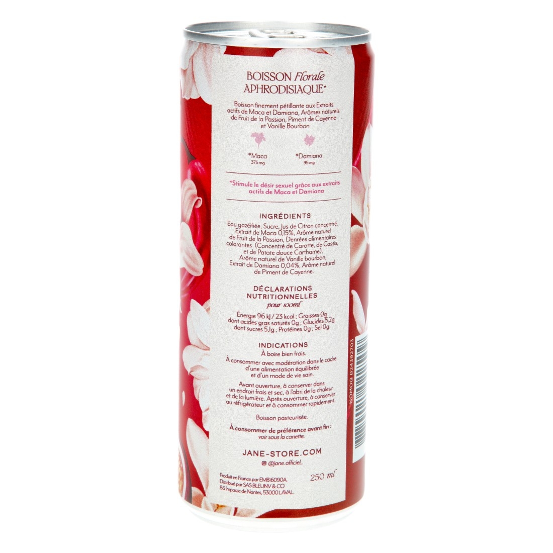 Boisson Jane Aphrodisiac Passion, Piment et Vanille