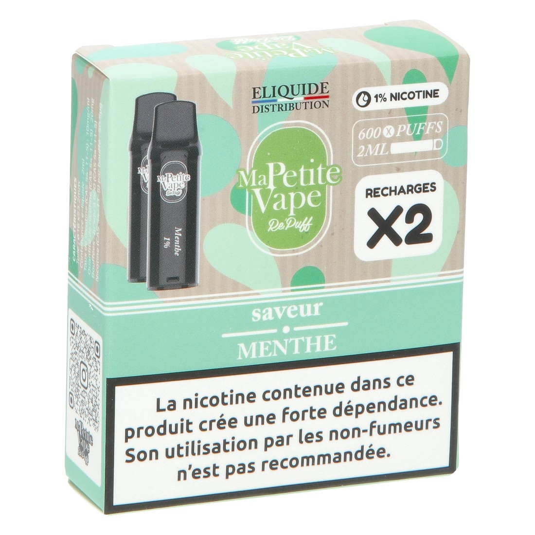 Cartouche Ma Petite Vape RePuff Menthe 600 Puffs