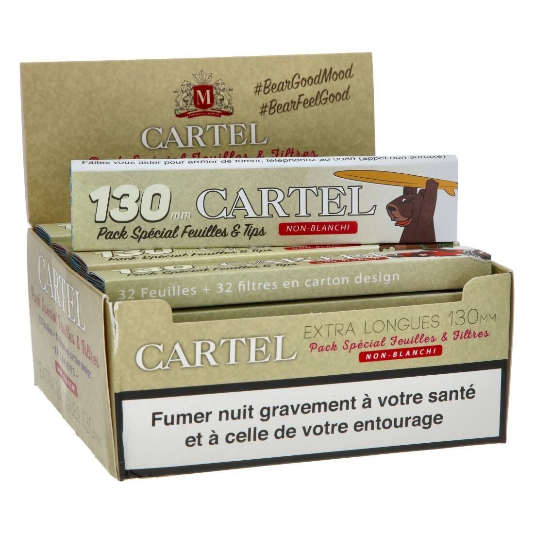Carnet Cartel de 32 feuilles slim + tips 100% naturel, non blanchi