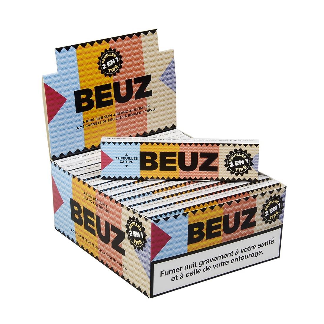 Feuille à rouler Beuz Brown Slim 2 en 1, disponible sur S Factory !
