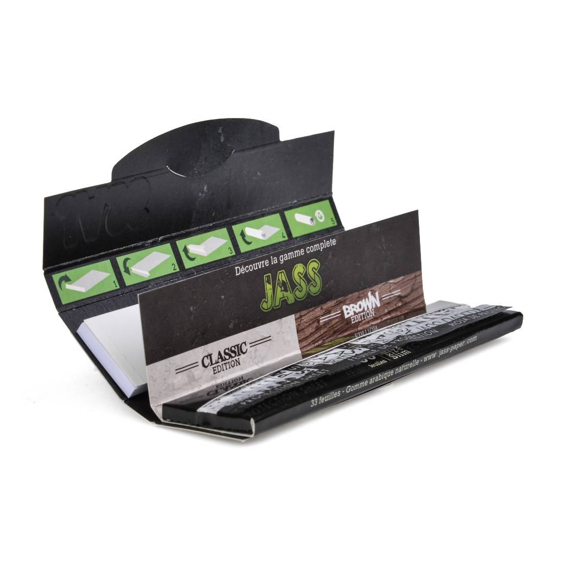 Lot de 24 paquets de feuilles à rouler + Tips - Black Edition - Jass