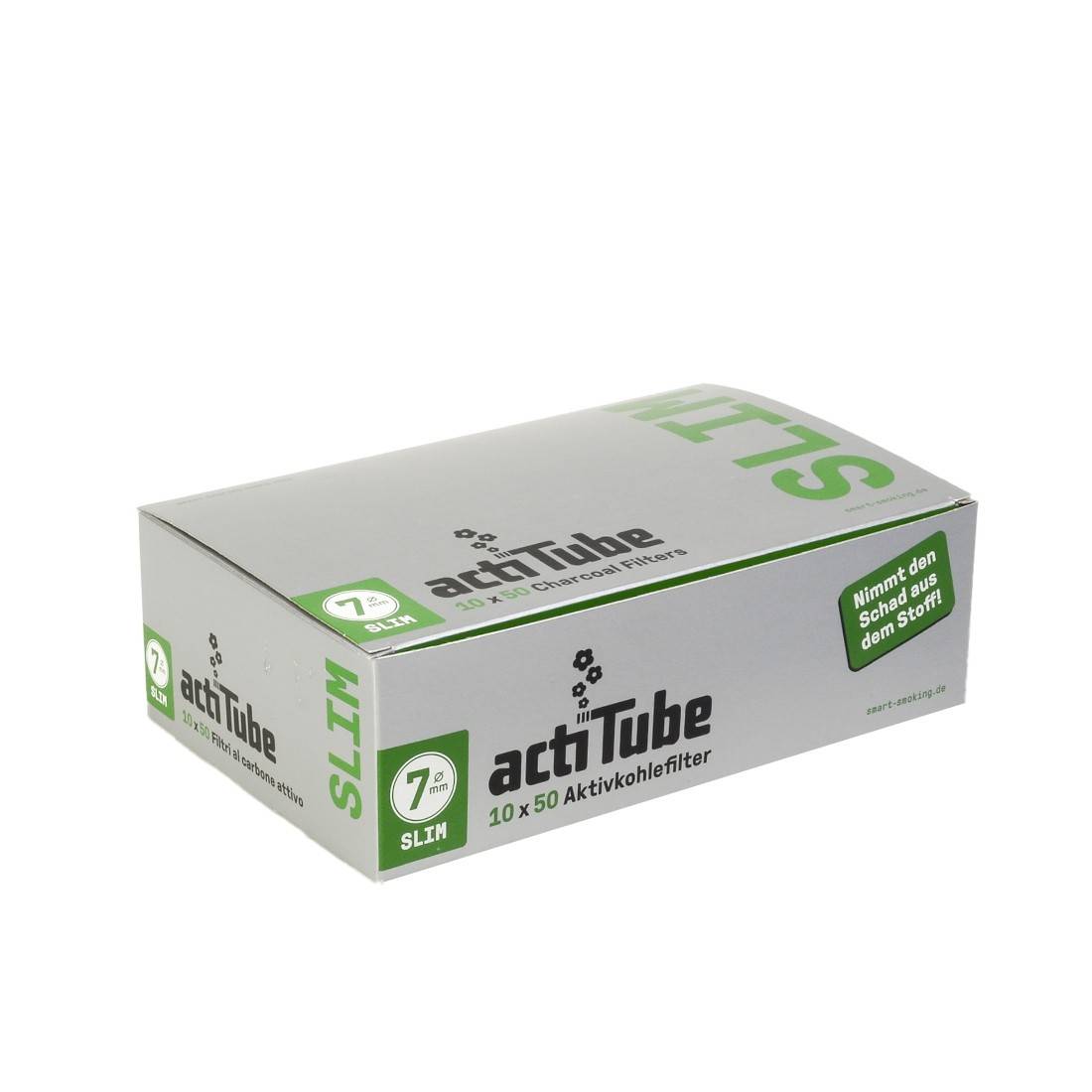 ACTITUBE 10 X 50 Filtre Charbon Actif 7mm Slim 10 Boxe = 500 Filtre à  Insertion EUR 48,62 - PicClick FR