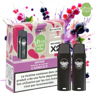 CARTOUCHE MA PETITE VAPE REPUFF CASSIS ICE 600 PUFFS