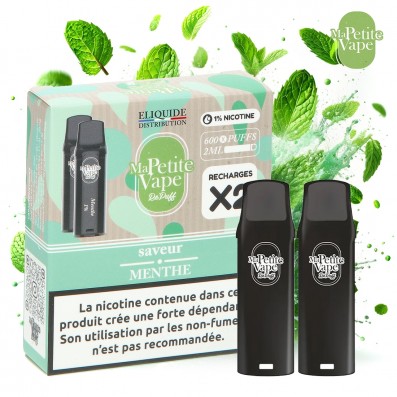 CARTOUCHE MA PETITE VAPE REPUFF MENTHE 600 PUFFS