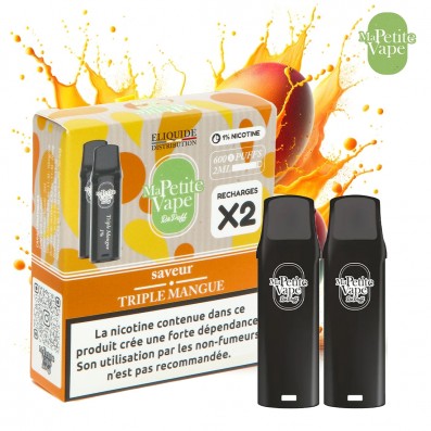 CARTOUCHE MA PETITE VAPE REPUFF TRIPLE MANGUE 600 PUFFS