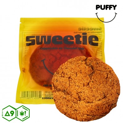 COOKIE CBD SWEETIE CAPPUCCINO CHOCOLAT NOIR DELTA 9 50MG - CBD 50MG