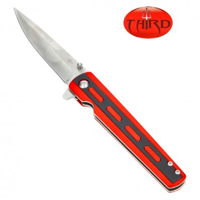 COUTEAU THIRD ALUMINIUM RED 11.5CM