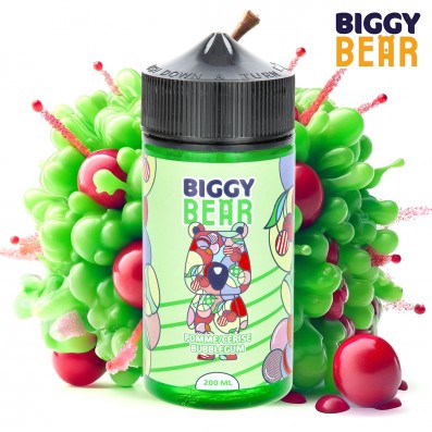 E-LIQUIDE BIGGY BEAR POMME CERISE BUBBLE GUM 200ML