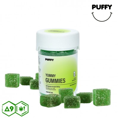 GUMMIES PUFFY YUMMY SOUR DIESEL POMME CBD 250MG - DELTA 9 250MG