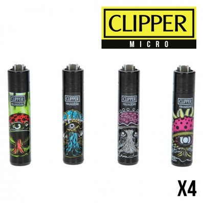 MICRO CLIPPER ALIEN MUSHROOMS X4