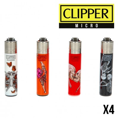 MICRO CLIPPER SKULLS IN LOVE X4