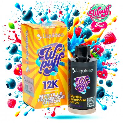 WPUFF POD 12K MYRTILLE FRAMBOISE CITRON 12000 PUFFS