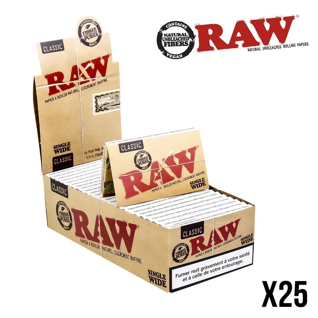 Grossiste Raw Regular x25 - Réservé aux Pros