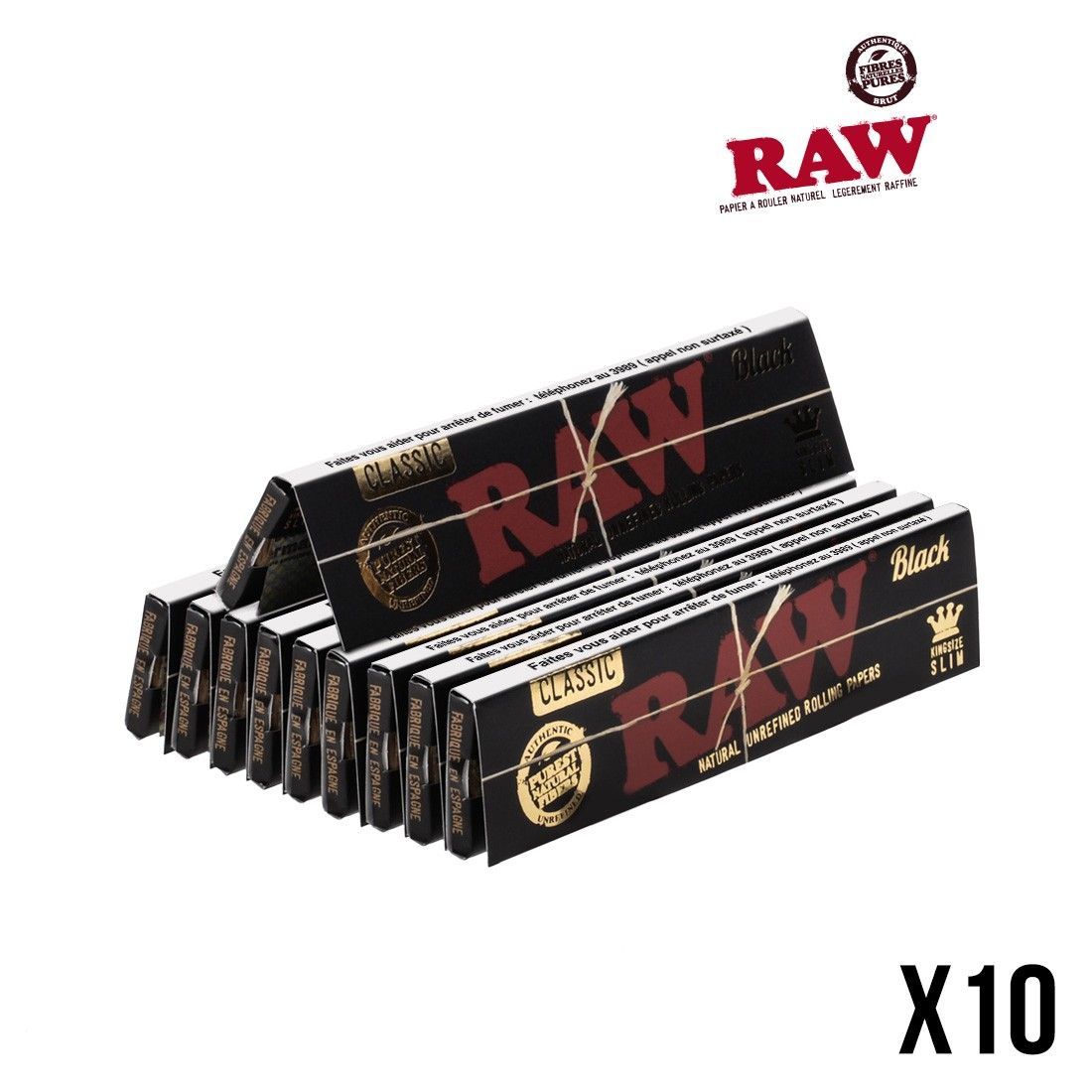 Feuilles à rouler Raw Black x50, dsiponibles sur S Factory !