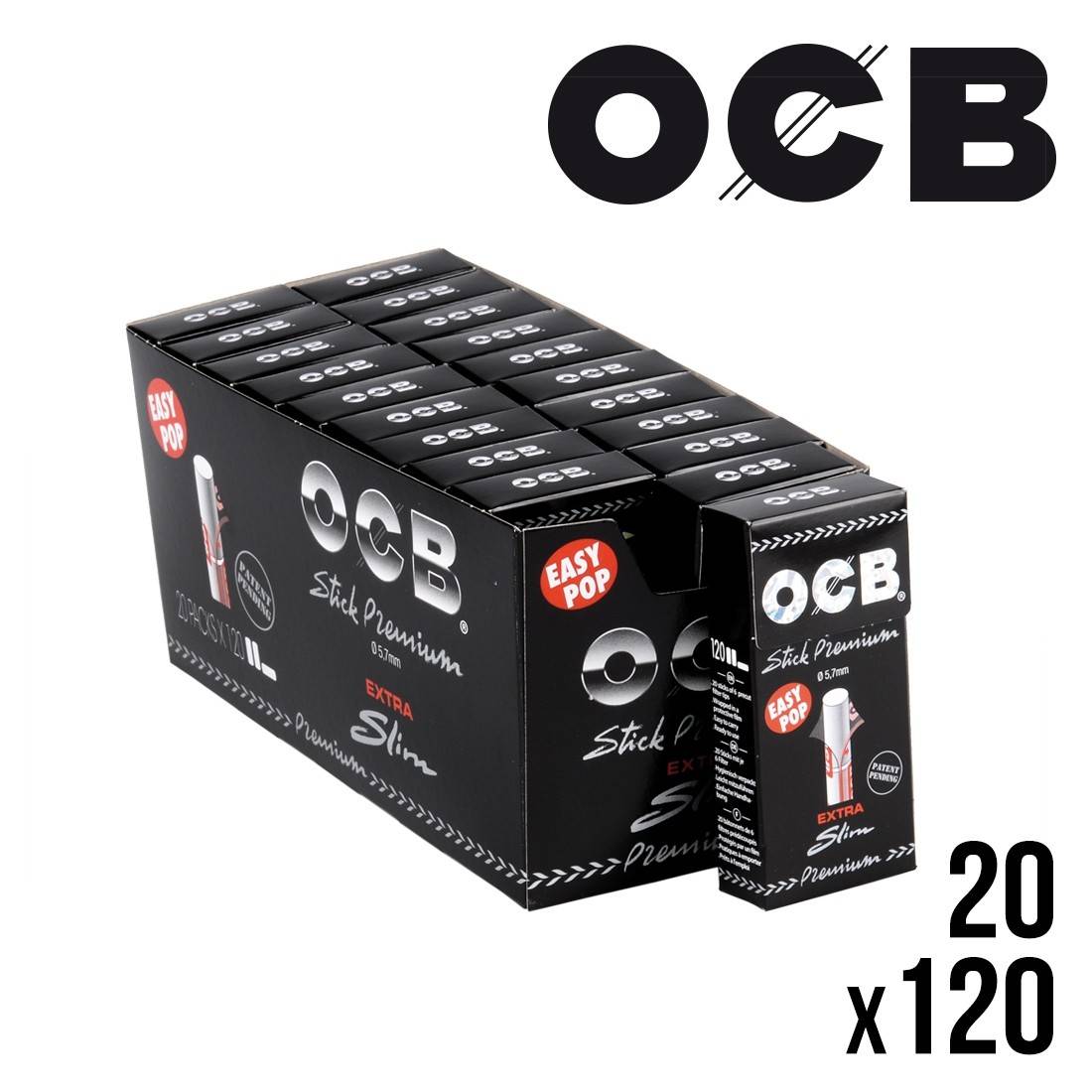 OCB slim filtre, Filtre acetate 6mm x 1