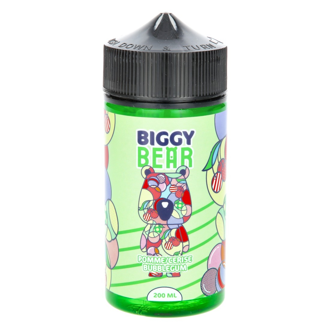 E-LIQUIDE BIGGY BEAR POMME CERISE BUBBLE GUM 200ML