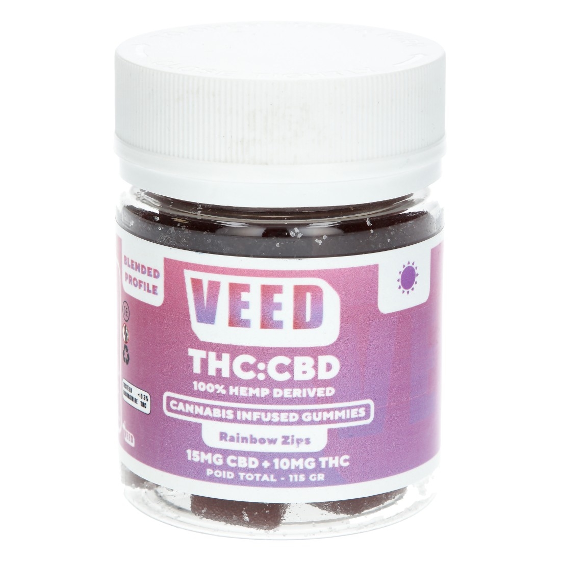 GUMMIES VEED RAINBOW DELTA 9 10MG - CBD 15MG