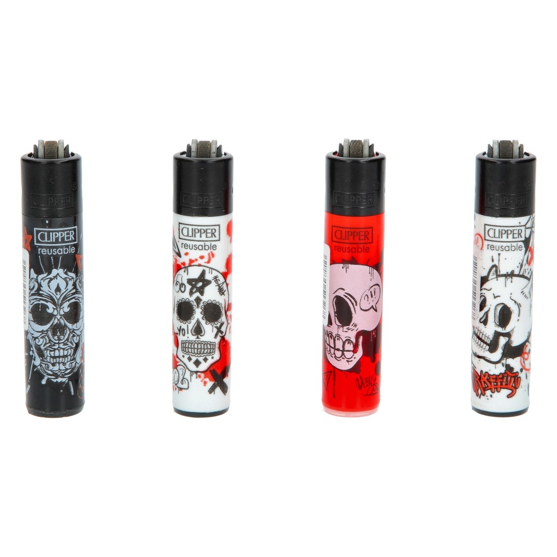 Micro Clipper Graffiti Skulls 1 par 4